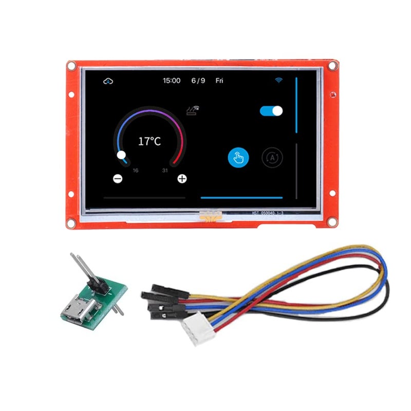 Ferwooh Nextion Display Intelligent 5 Inch Capacitive Touch Screen 800x480 Serial LCD TFT HMI Display Module NX8048P050-011C Supports Audio Video - Image 1